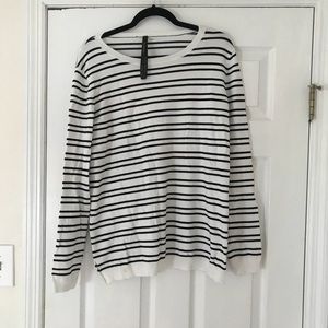 NWOT Stripped Sweater with Elbow Patches